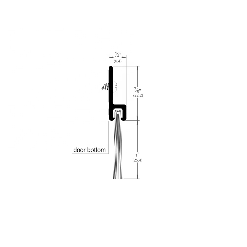 Yds608 Door Bottom Sweeps,Aluminum Door Bottom Brush Seals